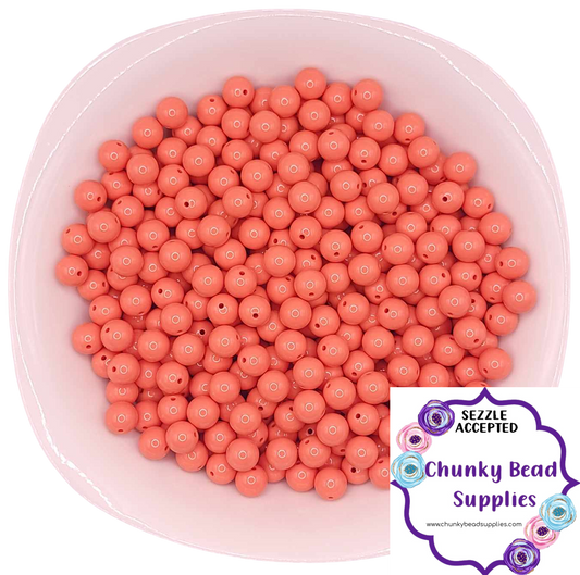 Perles acryliques solides « Corail rose » de 12 mm, fournitures de perles CBS Chunky, perles Gumball, perles Bubblegum chunky
