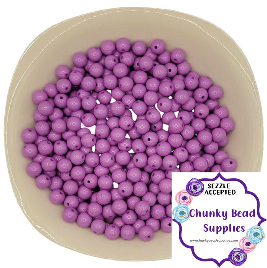 Perles acryliques solides « Améthyste » de 12 mm, fournitures de perles CBS Chunky, perles Gumball, perles Bubblegum chunky