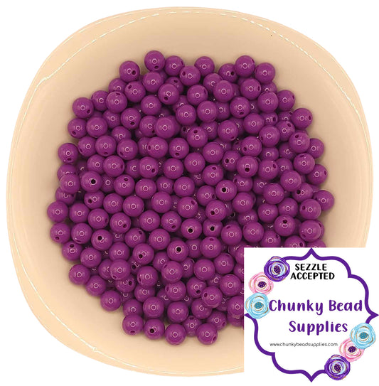 12mm “Kazoo Purple” Solid Acrylic Beads, CBS Chunky Bead Supplies, Gumball Beads, Chunky Bubblegum Beads