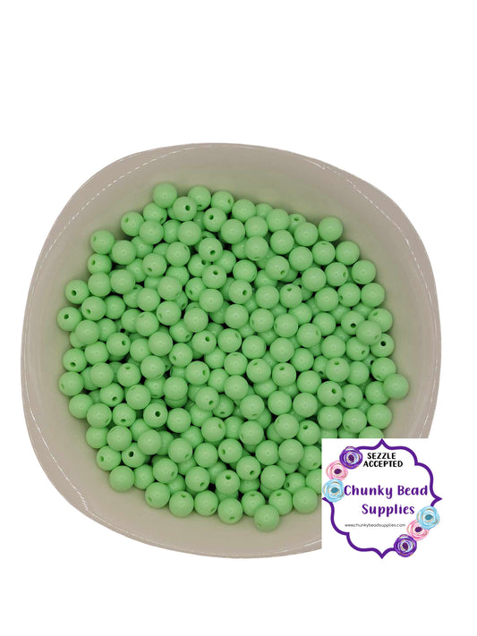 Perles acryliques solides « Sea Green » de 12 mm, fournitures de perles CBS Chunky, perles Gumball, perles Bubblegum chunky