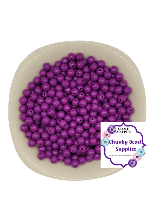 12mm “Dark Purple” Solid Acrylic Beads, CBS Chunky Bead Supplies, Gumball Beads, Chunky Bubblegum Beads