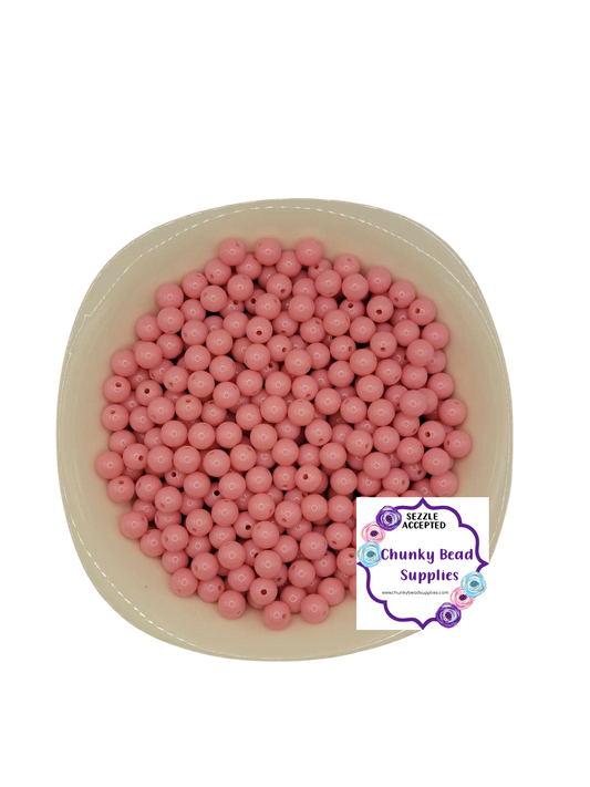 Perles acryliques solides « Rose Pink » de 12 mm, fournitures de perles CBS Chunky, perles Gumball, perles Bubblegum chunky