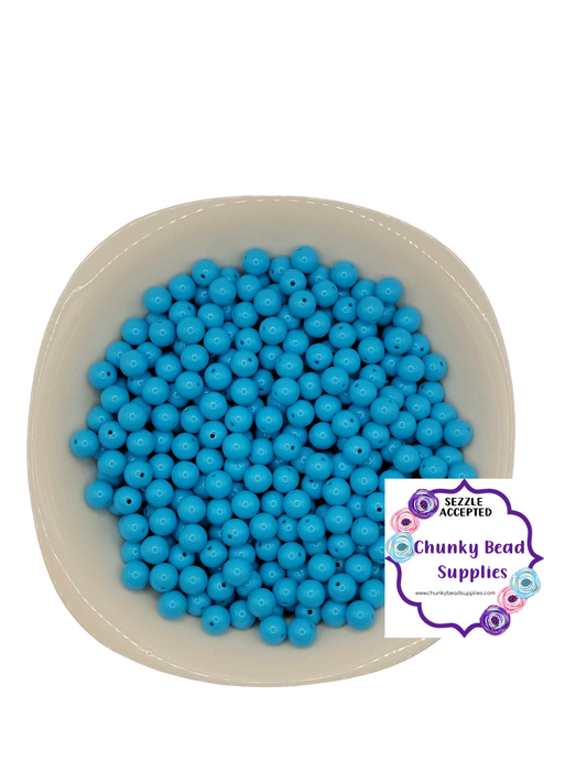12mm “Cerulean” Solid Acrylic Beads, CBS Chunky Bead Supplies, Gumball Beads, Chunky Bubblegum Beads