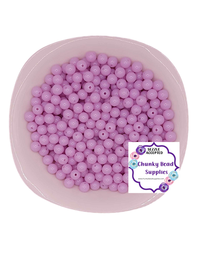 Cuentas de chicle gruesas de gelatina “púrpura claro” de 12 mm