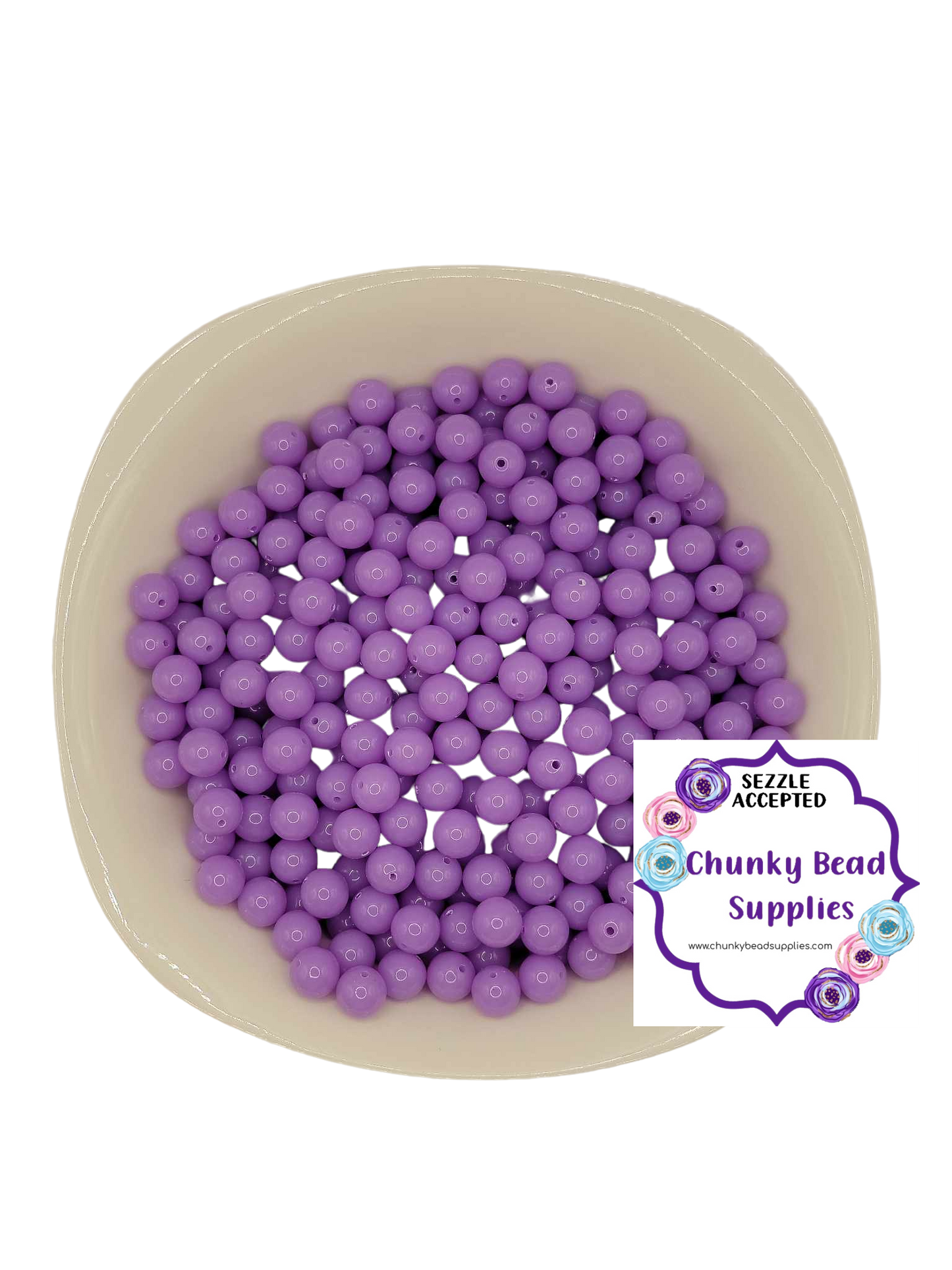 Perles de bubblegum épaisses en gelée « violet » de 12 mm