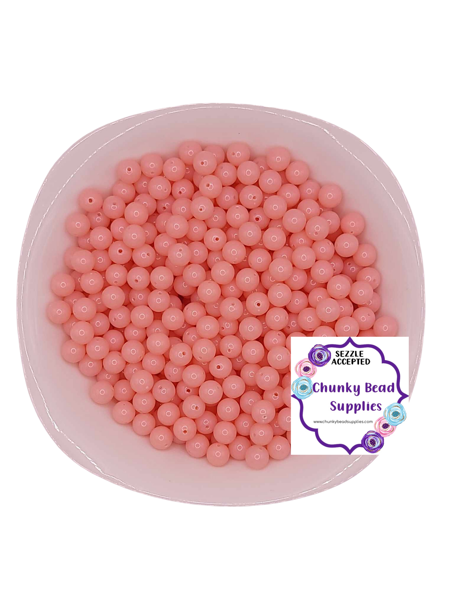 Cuentas acrílicas de gelatina "rosa" de 12 mm