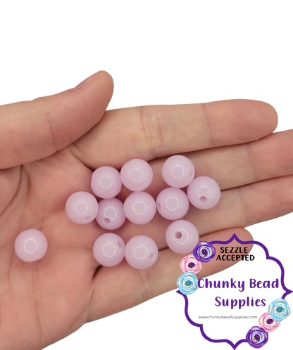 Cuentas de chicle gruesas de gelatina “púrpura claro” de 12 mm