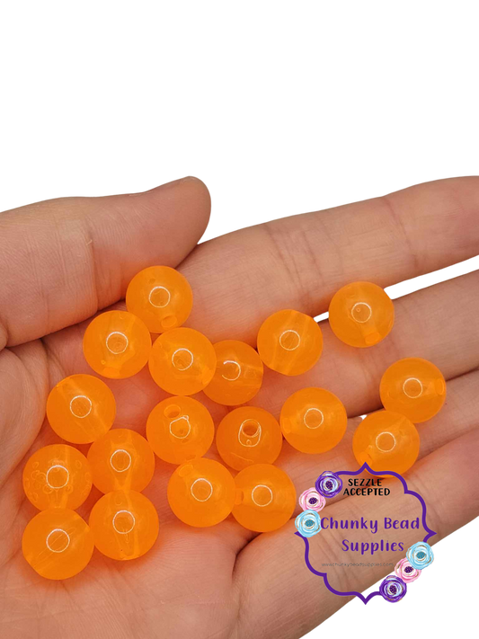 Cuentas de chicle gruesas de gelatina "naranja" de 12 mm
