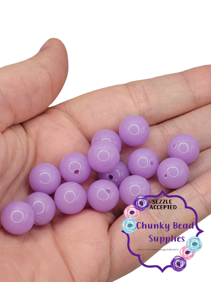 Cuentas de chicle gruesas de gelatina "púrpura" de 12 mm