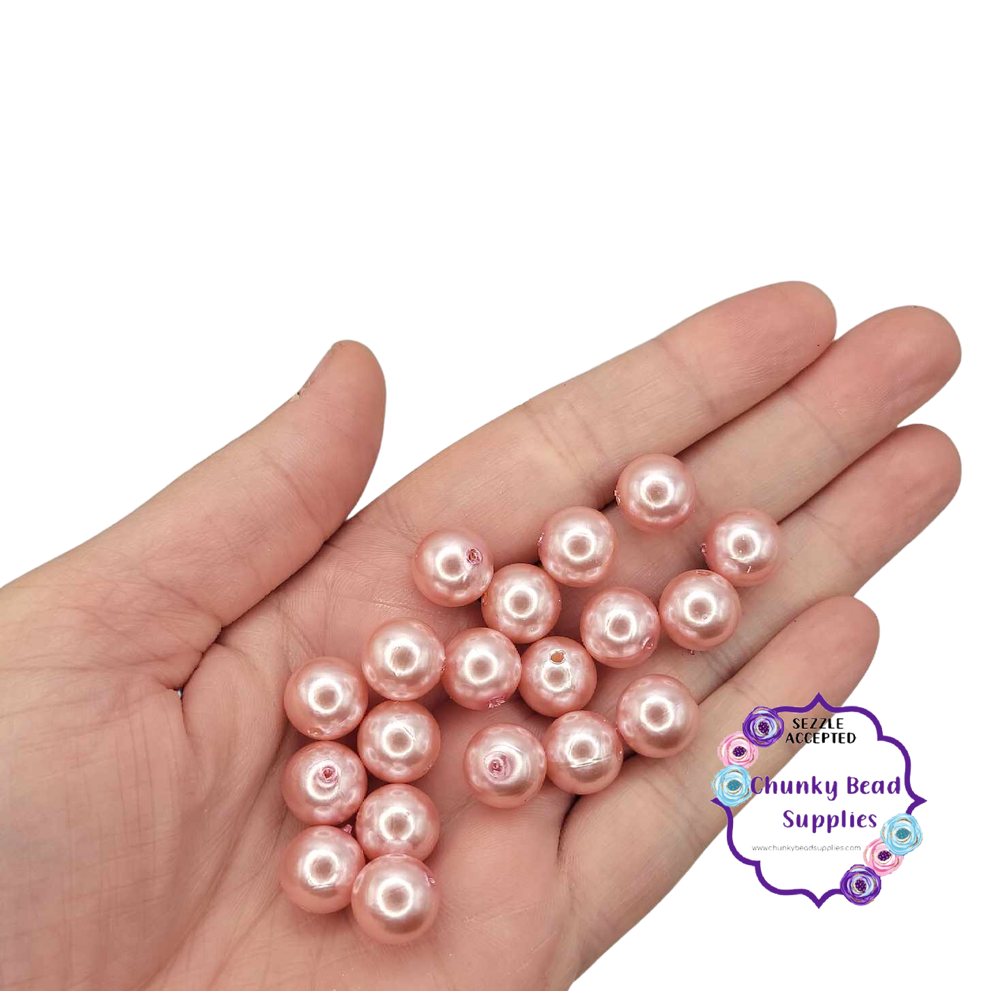 12mm "Ballet Pink" Acrylic Pearls