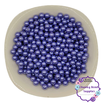Perlas acrílicas "azul violeta" de 12 mm