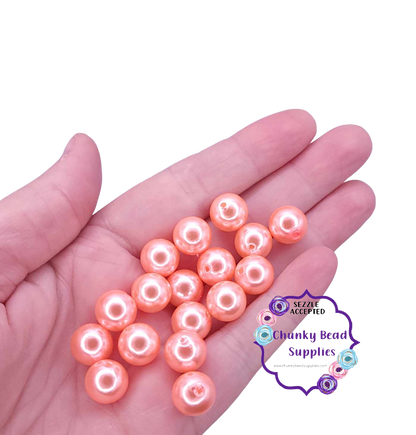 12mm "Watermelon Pink" Acrylic Pearls