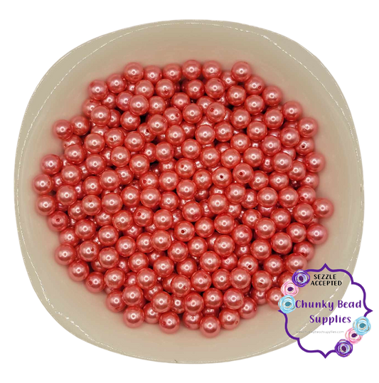 12mm "Strawberry Pink" Acrylic Pearls