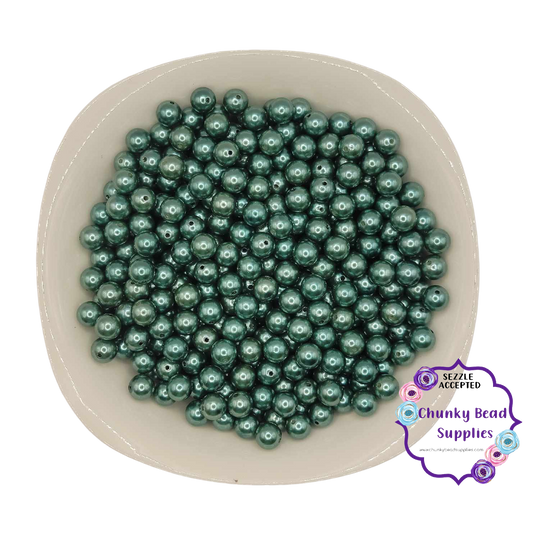 Perles Acryliques « Vert Sarcelle » 12mm