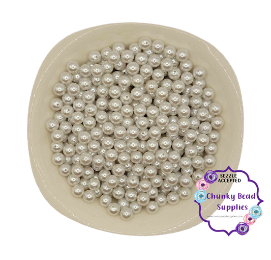 12mm “Super White” Acrylic Pearl Beads