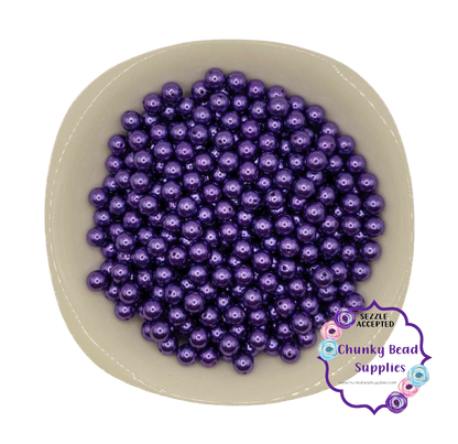 Cuentas de perlas acrílicas “púrpura oscuro” de 12 mm