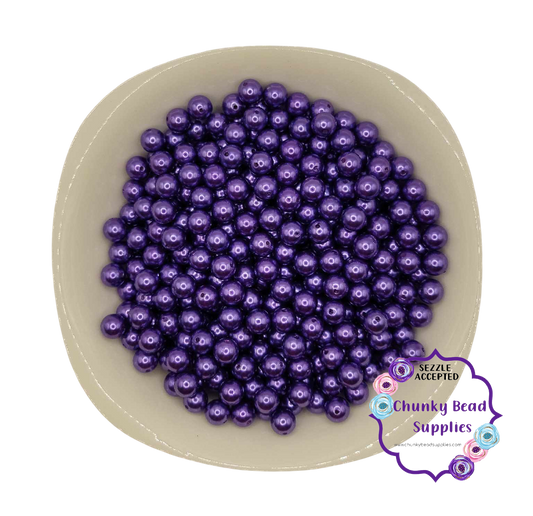 Cuentas de perlas acrílicas “púrpura oscuro” de 12 mm