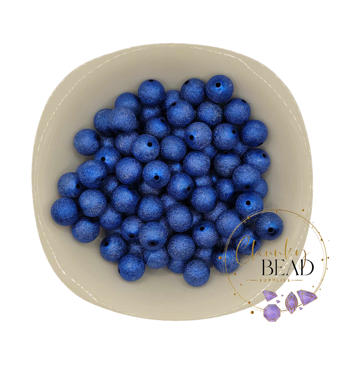 Perles acryliques Stardust « Bleu foncé » de 20 mm