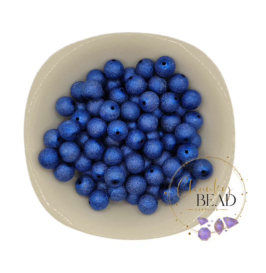 Perles acryliques Stardust « Bleu foncé » de 20 mm