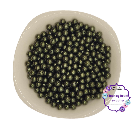 Perles acryliques « Midnite Green » de 12 mm