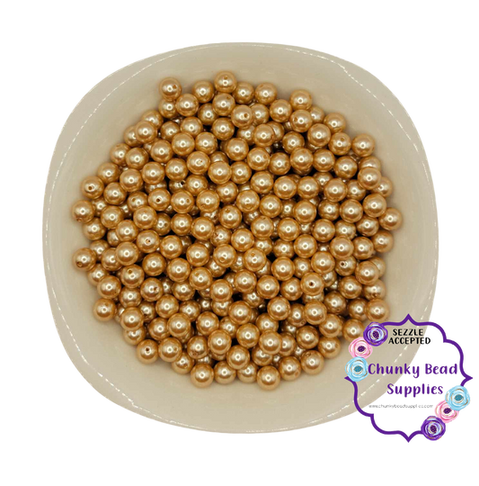 12mm “Champagne” Acrylic Pearl Beads