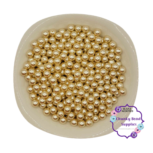 Perles acryliques « Beige » de 12 mm