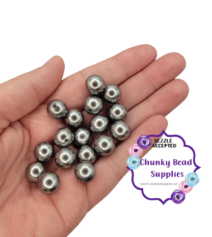 12mm “Ash” Acrylic Pearl Beads