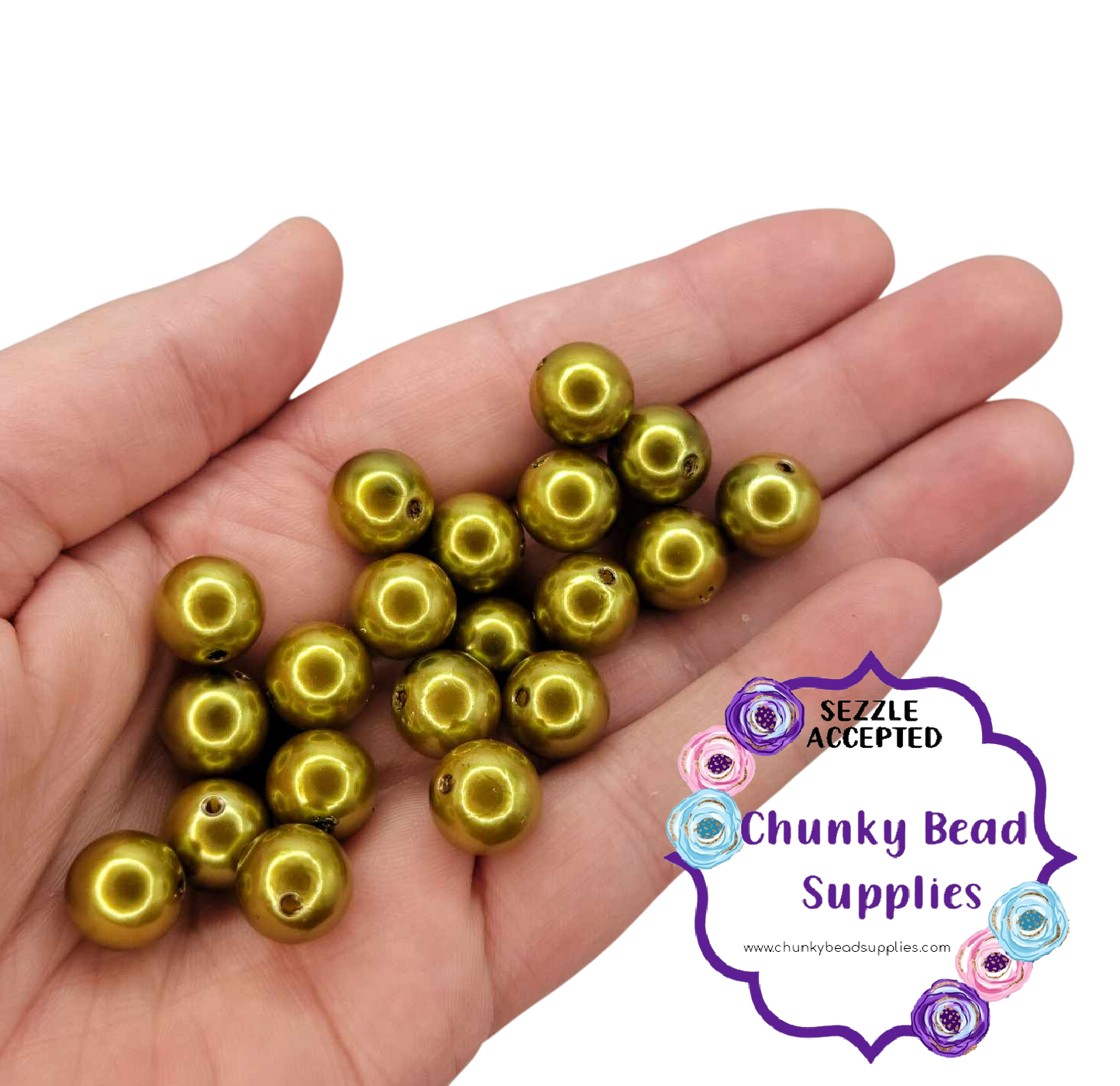 Cuentas de perlas acrílicas "Cocodrilo" de 12 mm