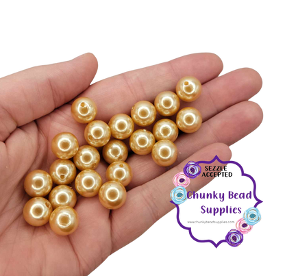 Perles acryliques « Champagne » de 12 mm