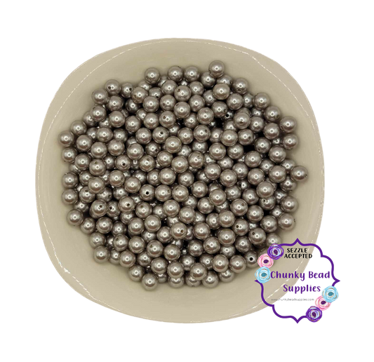 12mm "Silver" Acrylic Pearl Beads