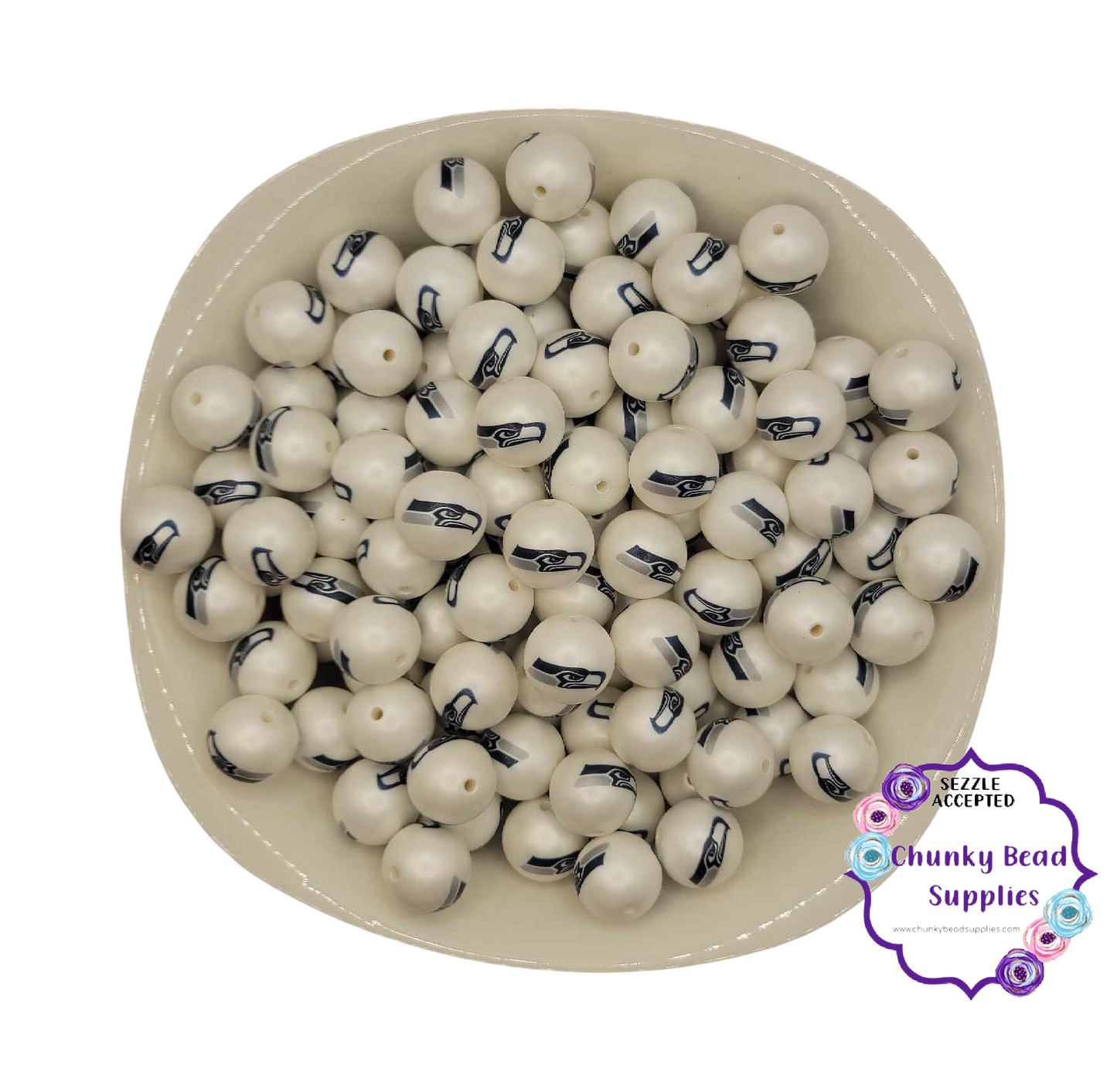 Perles acryliques à gros caractères personnalisées « Seattle » de 20 mm