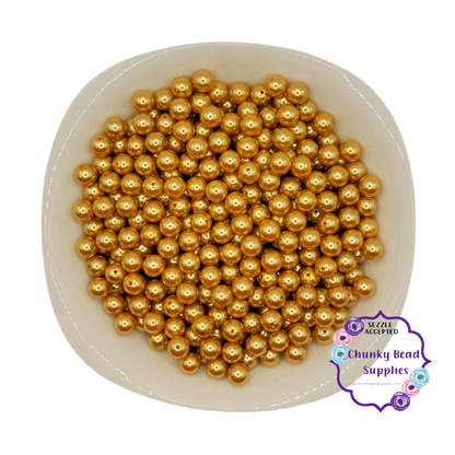 Perlas acrílicas “doradas” de 12 mm