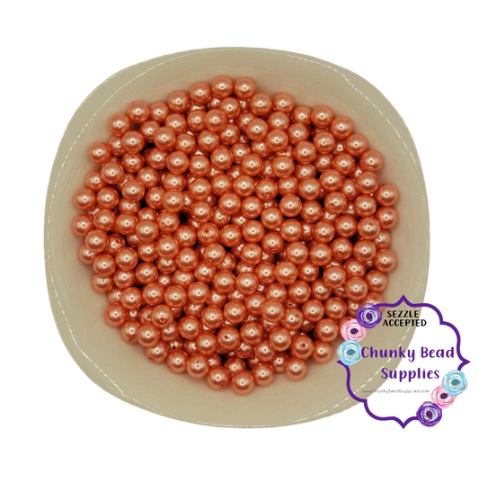 Perles acryliques « rose corail » de 12 mm