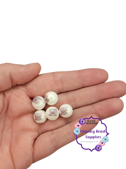 Grandes perles à double impression personnalisées « Tortue de mer » de 12 mm