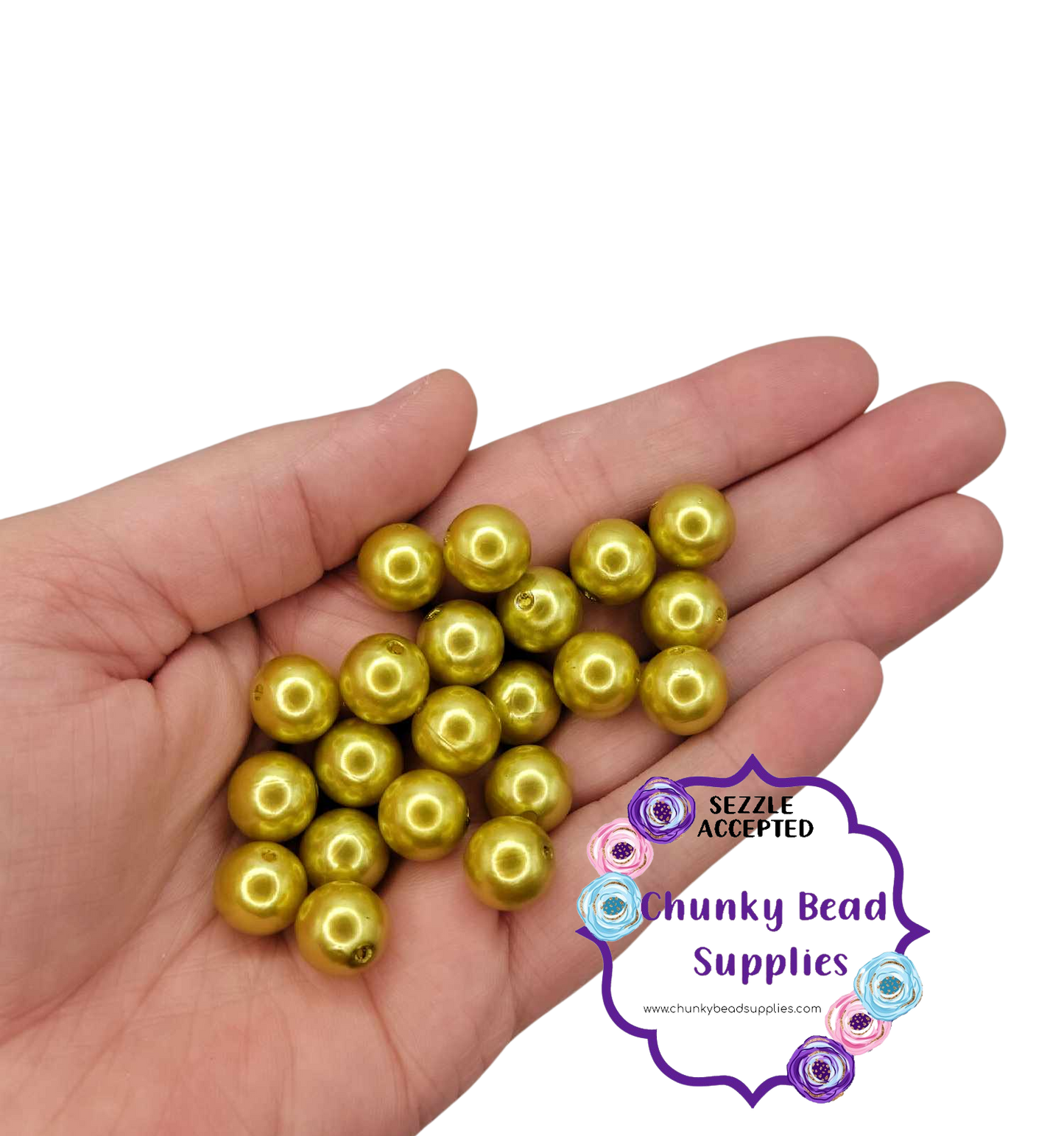 Cuentas de perlas acrílicas “Lily Pad” de 12 mm