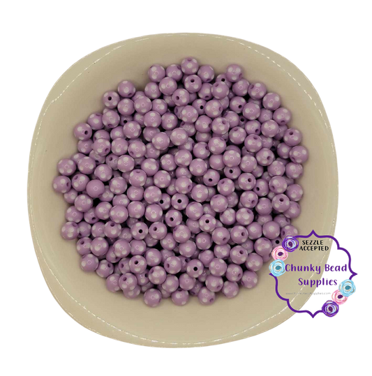 12mm "Lavender" Acrylic Polka Dot Beads