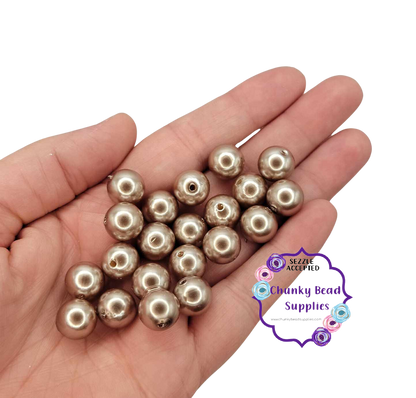 Perles acryliques « Marron cacahuète » de 12 mm