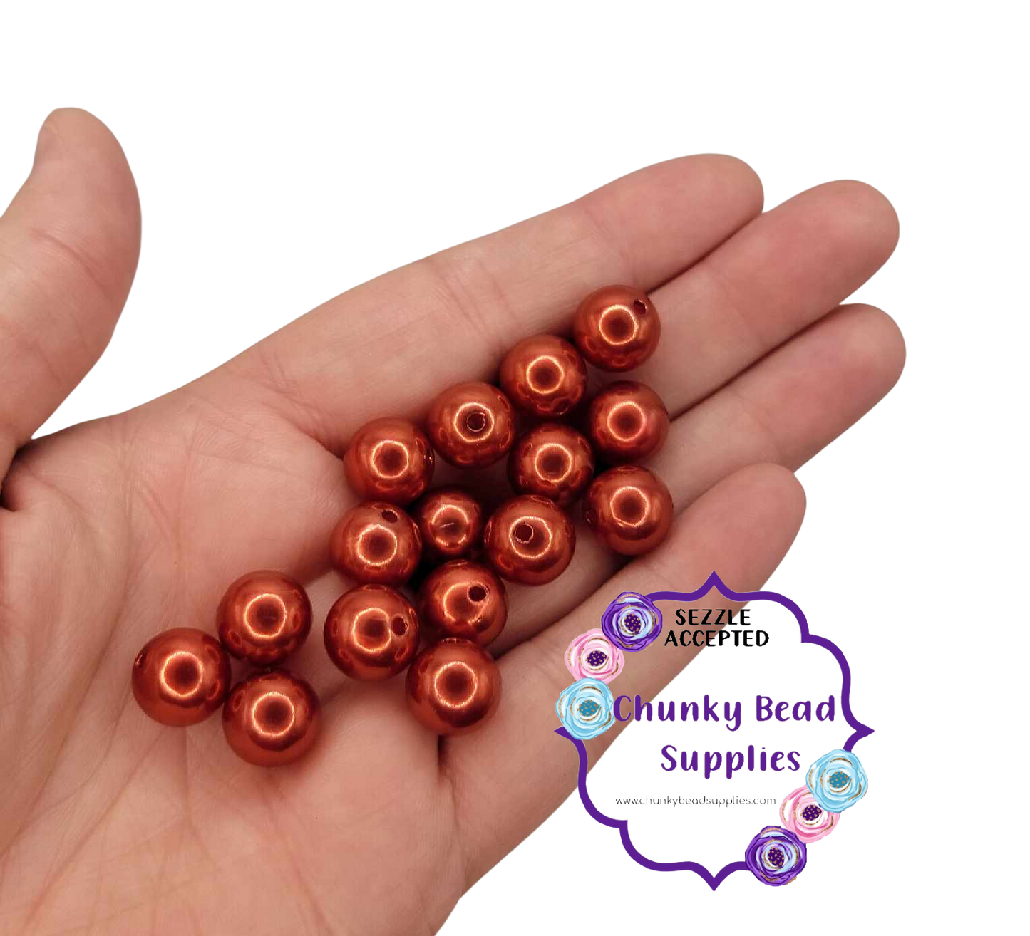 12mm “Cherry" Acrylic Pearl Beads