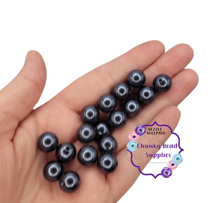 Perlas acrílicas de “tinta azul” de 12 mm