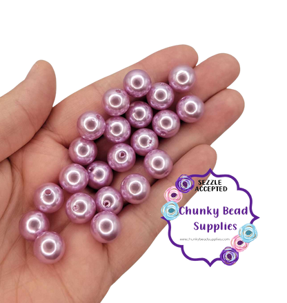 Perlas acrílicas “lila” de 12 mm