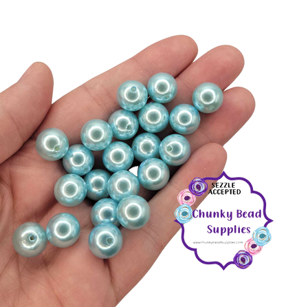 12mm “Country Blue" Acrylic Pearl Beads