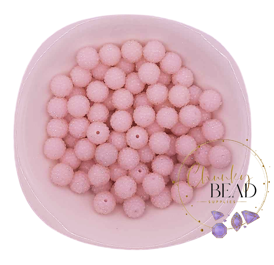 20mm "Baby Pink" Jelly Rhinestone Acrylic Beads
