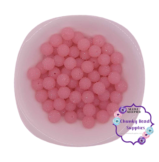 20mm "Pink" Jelly Rhinestone Acrylic Beads