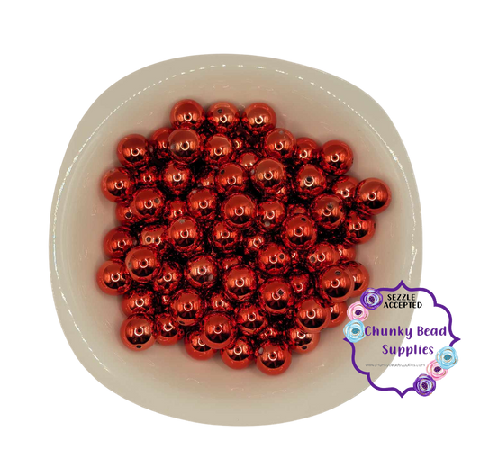20mm "Red" UV Pearl Acrylic Beads