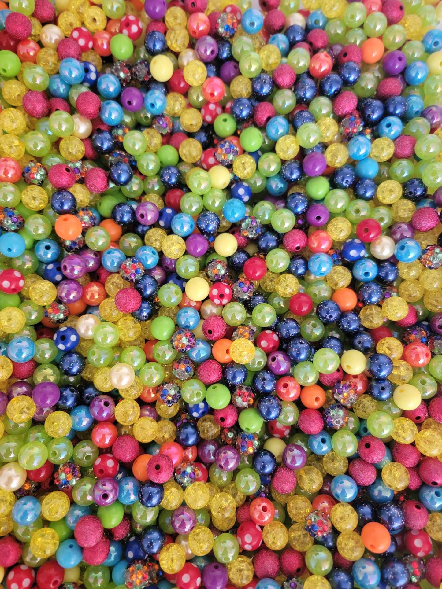 12mm Bulk Rainbow Bead Mix
