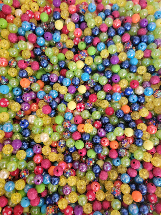 12mm Bulk Rainbow Bead Mix