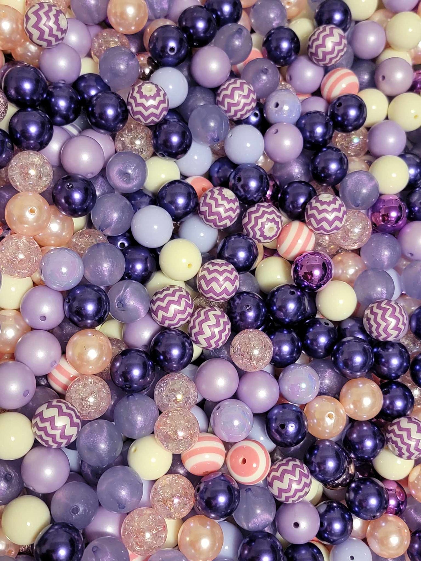 20mm Pink Purple Bulk Bead Mix