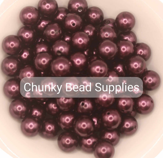 20mm Boysenberry Purple Pearls
