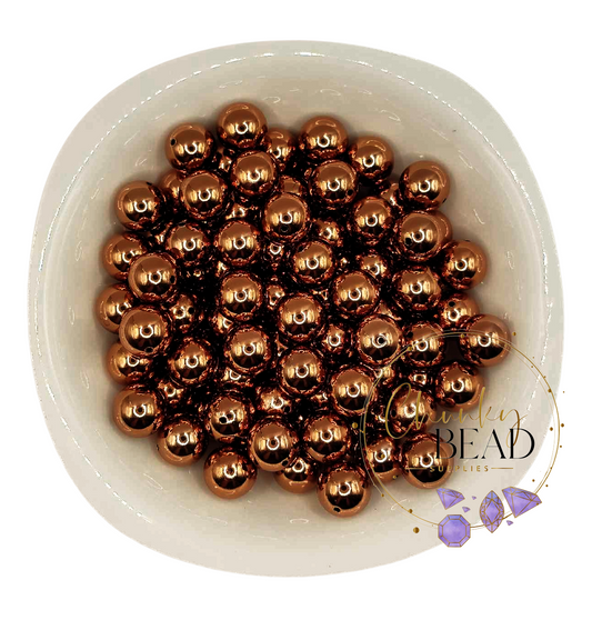 20mm "Brown" UV Pearl Acrylic Beads