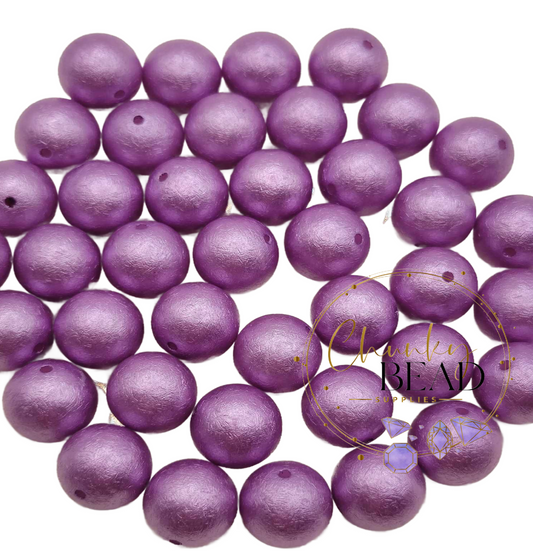 20mm “Purple” Wrinkle Acrylic Beads